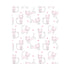 Super Soft Pink & White Kitty Cat Crib Sheet for Nursery