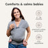 7-35 lbs CuddleBug Baby Wrap - Hands-Free Baby Carrier Wrap - Soft & Stretchy Baby Wraps Carrier - Newborn to Toddler