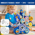 Set, 3-8 Motorized Spinning Gear Building Toys for Kids, Space Rocket STEM Construction Educational Interlocking