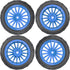 4Pack Vgoohobby 1/10 On Road Rubber Tires OD2.83in with Nylon Wheel Rims 12mm Hex for HSP HPI Redcat Tamiya Traxxas