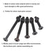 cSeao 100pcs M6 20/30/40/50/60/70/80mm Baby Bed Crib Screws Black Hex Socket Cap Barrel Screws to Build Crib Furniture