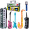 WedFeir Inflatable Rock Star Toy Set, 7 Pack Inflatable Boom Box Mobile Phone
