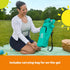 6 3 Bright Starts Pop 'N Sit Portable Booster, Indoor/Outdoor Use, Floor Seat with Feeding Tray, Teal, Mos - Yrs