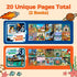 2 Pack 2 3+ Reusable Water Coloring Books for Kids EVA Magic Water Painting Books with Water Pens, Animal Themes Mess