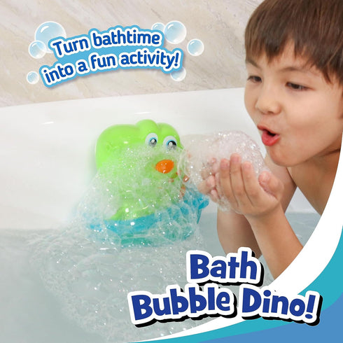 HAP-P-KID 12 18 24 1 2 3 4 5 Dinosaur Bath Bubble Maker, Automatic Dino Bubbles Blower, Bathtub Shower Machine Toys