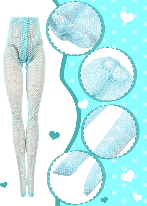 6 12 Inch Pieces Doll Tights Handmade Doll Lace Stockings Female Long Sock Legging Casual Accessories for DIY