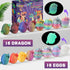 Apear1 16PCS 3D Printed Dragon Eggs with Dragon Inside, Prefilled Easter Basket Stuffers Dragon Egg, Animals Toy Party