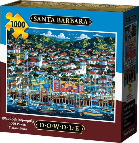 Dowdle Folk Art Santa Barbara Puzzle (1000 Piece)