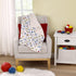 Welcome to The Universe Baby Blanket, Super Soft Sherpa with Curious George, White, Blue, Red, Yellow Balloons