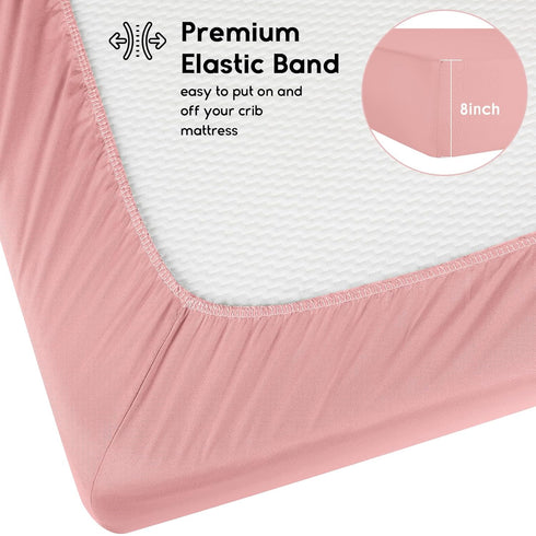 2 Pack 28x52x8in(Arrow) Yoofoss Baby Crib Sheets for Boys Girls, Fitted Crib Sheet for Standard Crib and Toddler