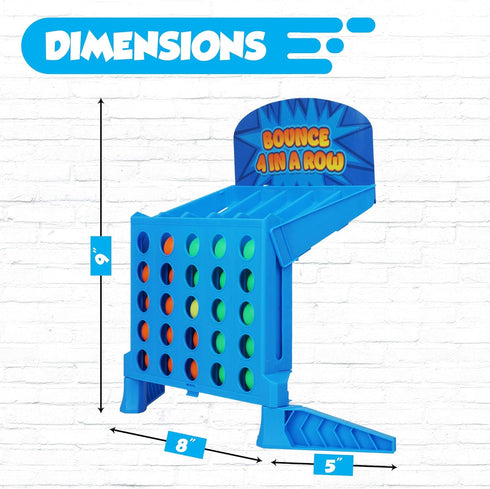 Point Games Bounce 4 in a Row - Travel Friendly Classic Board Game for Boys and Girls
