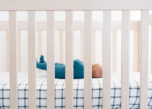 Ledger Design Premium Fitted Knit Crib Sheet by Copper Pearl