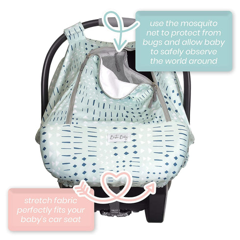 Car Seat Canopy Stroller Covers for Infant Boy and Girl Babies Stretchy and Kick Proof with Net Multi Use Soft
