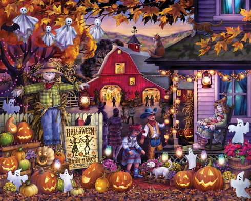 Vermont Christmas Company - Halloween Barn Dance Jigsaw Puzzle - 1000 Piece