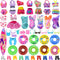 Ecore Fun 35 PCS Doll Clothes Swimwear Beach Bathing Kit, 10 Bikini Swimsuits, 2 Swimming Rings, 4 Fashion Glasses