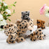 5 Pcs Cheetah Stuffed Animals Set, Large Mommy Cheetah Plush with 4 Soft Cuddly Baby Cubs for Gifts