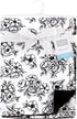 Hudson Baby Unisex Baby Plush Blanket with Furry Binding and Back, Black Toile, One Size