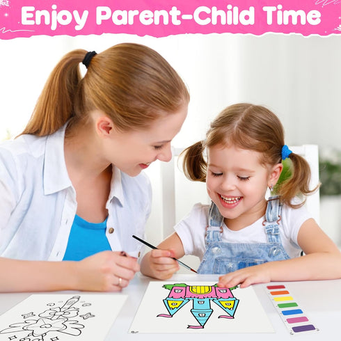 Sets 3-5 4-8 ZIZZ Paint with Water Coloring Books for Toddlers, Princess Watercolor Painting for Kids Ages Years Old