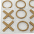 Deco 79 Metal Tic Tac Toe Game Set with Gold Pieces, 12" x 1" x 12"