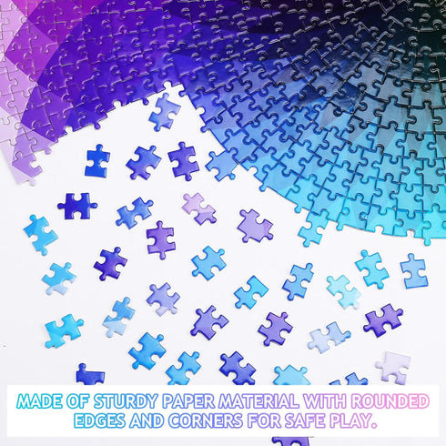 Vaguelly 1000 Piece Puzzles for Adults & Teen - Gradient Color Changing Rainbow Circle Puzzle Jigsaw Difficult and