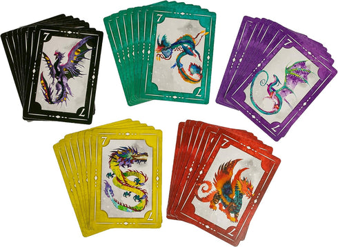 Magic Dragons Card Game, Trick-Taking, Card-Capture Family-Friendly Game for Adults, Teens & Kids, 2-5 Players
