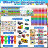 72 Set, Cinrobiye Pcs Transportation Party Favors Vehicle Car Coloring Books Crayons Tattoos Stickers Stampers