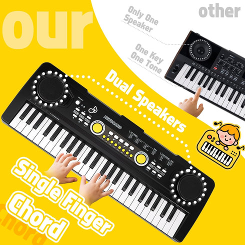 Drmukie 49 3-5 3 4 5 6 Key Piano Keyboard for Kids Music Toys Ages Electronic Keyboards Pianos with Microphone for Year