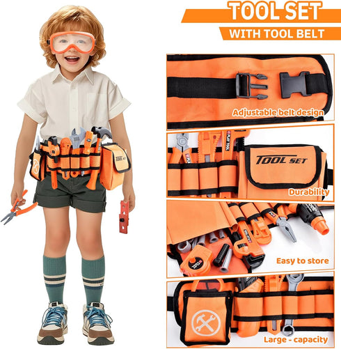 Set 3 4 5 3 4 5 Kids Tool Toddlers Tool Kit Kids Toddlers Tool Belt Year Old Construction Tools Toys for Boys Birthday