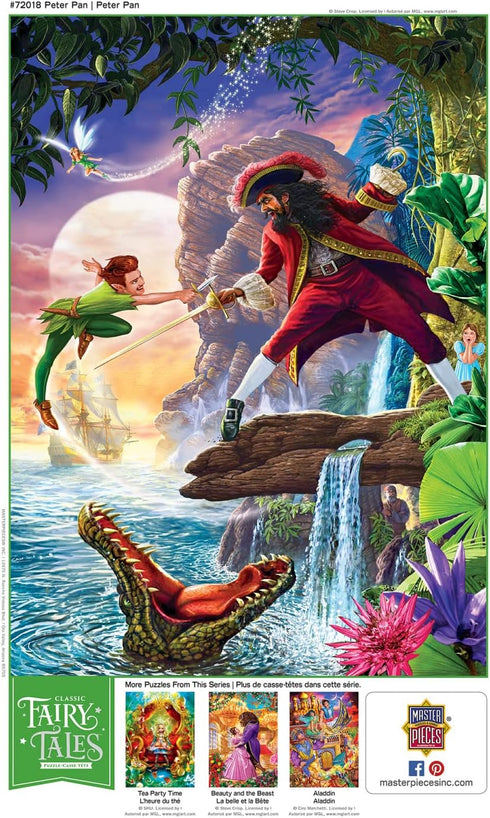 MasterPieces 1000 Piece Jigsaw Puzzle - Peter Pan for Adults, Family, or Youth, 19.25"x26.75"