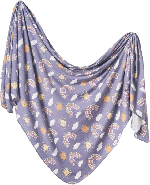Copper Pearl Large Premium Knit Baby Swaddle Receiving Blanket Hope
