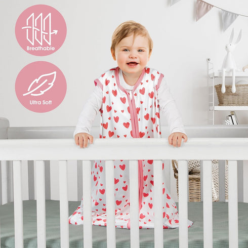 3 Pack 0-6 100% 2-Way 0.3 BSTOPPT Baby Sleep Sack Months Rayon Cotton Baby Sleeping Bag Zipper Toddler Wearable