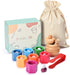 Sorting Stacking Wooden Toys for Toddlers - Bee Hive Montessori Sensory Bin Tools for Early Learning Gift