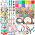 leitait Girls Toys Bracelet Making Kit, 3100pcs Beads for Charm Jewelry Making Supplies, Unicorn/Mermaid Crafts Gifts