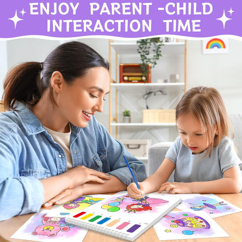 SOCOLER 1-3, 4-8(Princess Paint with Water Coloring Books for Toddlers,Mess Free Watercolor Painting Papers for Kids