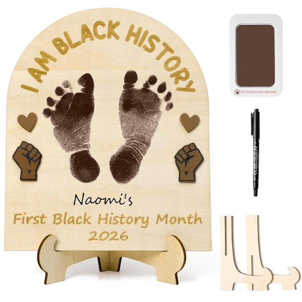 R HORSE 3D Baby's First Black History Month Footprint or Handprint Art