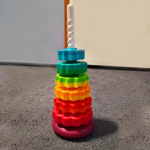 Baby Spinning Toy - Stacking Toy for Babies and Toddlers - Educational Toddler Learning Toys for Brain Development
