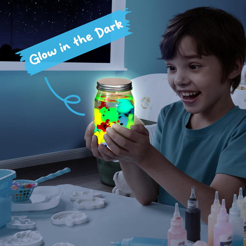 10 Gels(7 12 Klever Kits Glow-in-The-Dark Water Gel Kit, Magic Fairy Water Pets Toy Kit with Glow-in-The-Dark Gels)