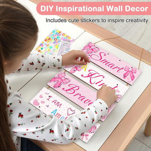 Unicorn Castle Girls Room Decor with LED Light Inspirational Motivational Room Decor for Teen Boys Wall Decor Art