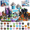 ToyUnited Magnetic Blocks-150PCS Magnetic Building Blocks Magnet Cubes Stacking Dark Forest Glacier