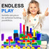 (300 3+ Dimple Building Blocks for Toddler Pcs) Stacking Toys & Puzzle Games for Learning and STEM Fun Montessori Toys