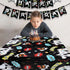 WERNNSAI 2 Pack Video Game Table Cloth, Gamer Birthday Decorations, Gaming Table Cover for Boys Kids, 54'' x 108''