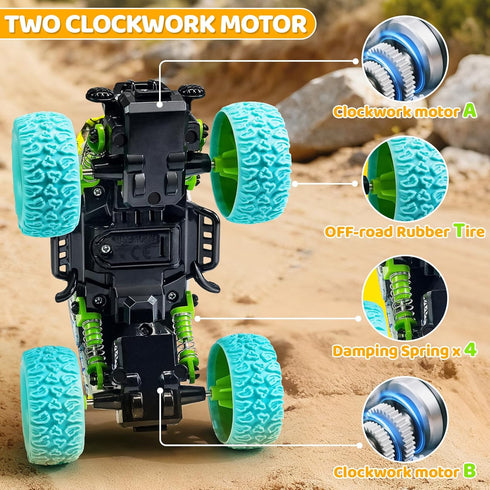 6.3 Inch 3 4 5 6 7 Sets 2 Pack Monster Truck Toys for Boys Years Old, Pull Back Friction Powered Truck Vehicles Play