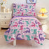4 Set Sets Set Piece Toddler Dinosaur Bedding for Girls,Pink Dino Toddler Comforter Soft Bed Include Comforter,Fitted