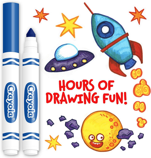 Crayola Broad Line Markers, Blue (12Ct), Markers for Kids, Bulk School Supplies, Nontoxic Refill Box