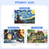 234-Piece Mini Puzzles for Adults & Kids, 3 Pack Small Puzzles, 6" x 4" Starry Night, Astronaut, Dusk Village, Theo