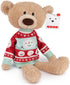 GUND Toothpick Classic Teddy Bear Stuffed Animal with Holiday Sweater, 15”, Beige/Red/White, Ages 1 and Up