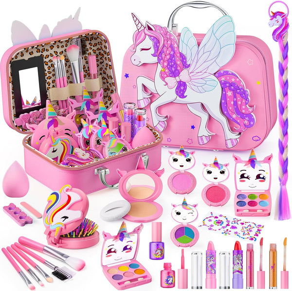 Beayuck Kids Makeup Kit for Girls - Girls Makeup Kit Toys, Real