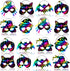Max Fun 48PCS Halloween Rainbow Scratch Mask, Art Craft Kit for Kids Birthday, Classroom Decoration, Halloween Party