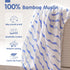 3-Pack, 1 (47" 47") 2 (38" 40") hahaland Muslin Swaddle Blankets Bamboo - Large x & Standard x - Breathable Silky Soft