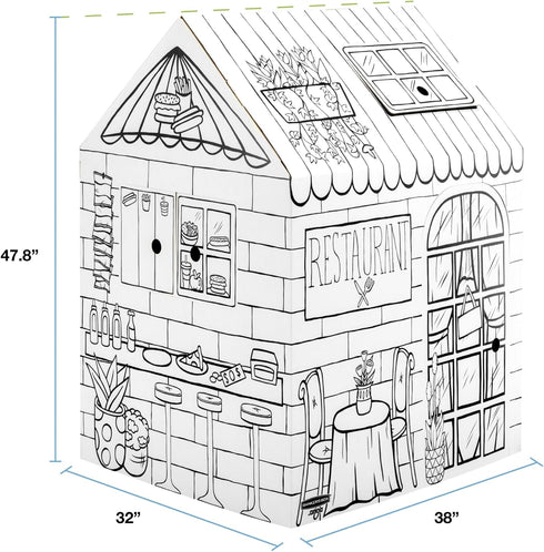 Bankers Box at Play Color in Treats N' Eats Playhouse, Cardboard Playhouse and Life Size Craft Activity for Kids and